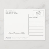 Carte Postale Faire-part Couronne de fleurs sauvages sur kraft country save (Dos)