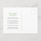 Carte Postale Faire-part Couronne de mariage en gui vert annulation de mari (Dos)