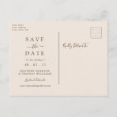 Carte Postale Faire-part Couronne de terre cuite d'automne Mariage Photo En (Dos)