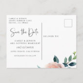 Carte Postale Faire-part Couronne élégante Photo Enregistrer la date (Dos)