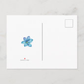 Carte Postale Faire-part Couronne florale charmante Bleu Économisez la date (Dos)