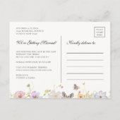 Carte Postale Faire-part Couronne florale de fleurs sauvages modernes Écono (Dos)