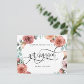 Carte Postale Faire-part Couronne Florale, S'Est Engagée, Fiançailles (Debout devant)