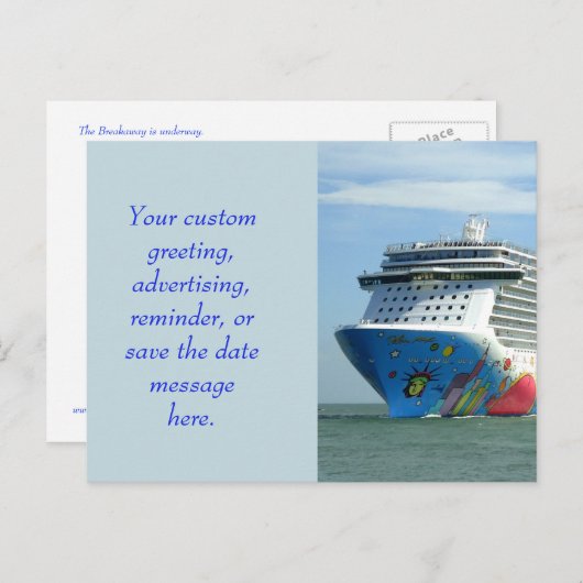 Carte Postale Faire-part Coutume en cours détachée (Devant / Derrière)