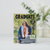 Carte Postale Faire-part Couverture de magazine de fin d'études Style Moder (Debout devant)