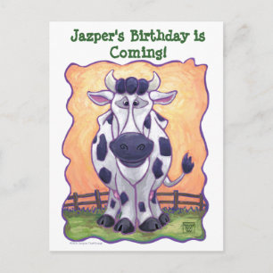 Carte Postale Faire-part Cow Party Centre