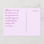 Carte Postale Faire-part Crânes de mariés (Violet) Sauvegarder la date (Dos)