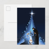 Carte Postale Faire-part Crèche de Noël (Devant / Derrière)