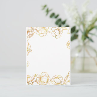 Carte Postale Faire-part Créez Votre Propre Élégant Blanc