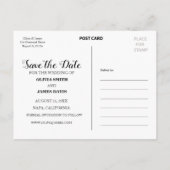 Carte Postale Faire-part Créez votre propre photo de Save the Date (Dos)