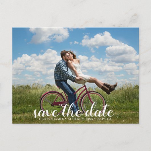 Carte Postale Faire-part Créez votre propre photo de Save the Date (Devant)