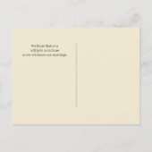 Carte Postale Faire-part Crème douce Blanc Pastel Hydrangea Floral Date de  (Dos)