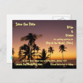 CARTE POSTALE FAIRE-PART CRÉPUSCULE TROPICAL (Devant / Derrière)