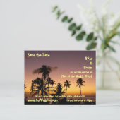 CARTE POSTALE FAIRE-PART CRÉPUSCULE TROPICAL (Debout devant)