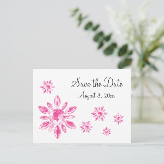 Carte Postale Faire-part Crystal's Save the Date Postcard (Debout devant)
