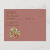 Carte Postale Faire-part Cuir et daim Texture Art Enregistrer les dates (Dos)