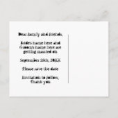 Carte Postale Faire-part Cur violet enregistrer la date mariage (Dos)