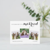 Carte Postale Faire-part Custom 3 Photo Horse Mariage d'animaux de compagni (Debout devant)