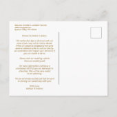 Carte Postale Faire-part Custom Lilac Elegant Garland Wreath Wedding (Dos)