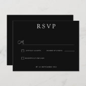 Carte Postale Faire-part Custom Minimalist Wedding RSVP (Devant / Derrière)