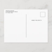 Carte Postale Faire-part Cute Cartoon Kitten in a Box with Hearts (Dos)