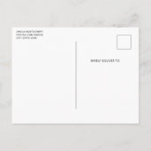 Carte Postale Faire-part Cute Cat with Red Love Hearts (Dos)