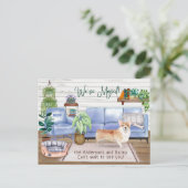 Carte Postale Faire-part Cute Corgi Cosy New Home Moving (Debout devant)