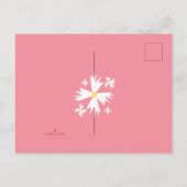 Carte Postale Faire-part Cute Daisy Florals Frontière Photo Bébé (Dos)