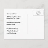 Carte Postale Faire-part Cute Écureuil Nouvelle adresse de domicile vient d (Dos)