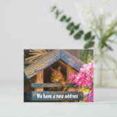 Carte Postale Faire-part Cute Écureuil Nouvelle adresse de domicile vient d (Debout devant)