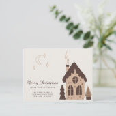 Carte Postale Faire-part Cute Gingerbread Maison de vacances Moving (Debout devant)