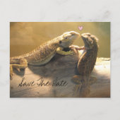 Carte Postale Faire-part Cute Kissing Lizards Mariage Enregistrer La Date (Devant)