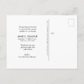 Carte Postale Faire-part Cute moderne bébé garçon Merci (Dos)