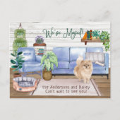 Carte Postale Faire-part Cute Pomeranian Cosy New Home Moving      (Devant)