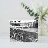 Carte Postale Faire-part Cyclisme dans la ville italienne de Florence (Debout devant)
