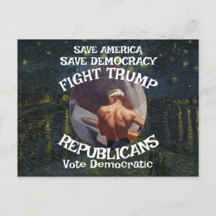 Carte Postale Faire-part Czar Rue Menteur Trump POTUS Patriotique MAGA Trai