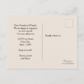 Carte Postale Faire-part d'adresse du pays d'automne (Dos)