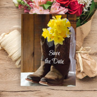 Daffodils Cowboy Boots Grange Mariage Enregistrer 