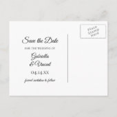 Carte Postale Faire-part Daffodils rustiques Grange Mariage en bois Enregis (Dos)