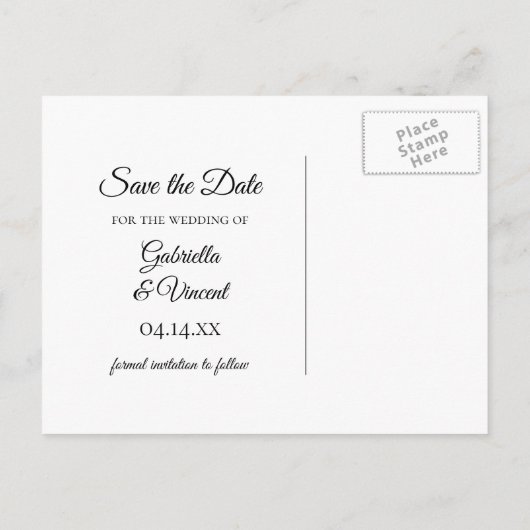 Carte Postale Faire-part Daffodils rustiques Grange Mariage en bois Enregis (Dos)