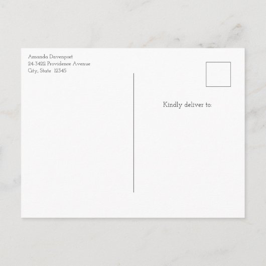 Carte Postale Faire-part Daisy Flowers with a Beautiful Butterfly (Dos)