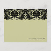 Carte Postale Faire-part Damask En Noir (Dos)