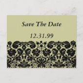 Carte Postale Faire-part Damask En Noir (Devant)