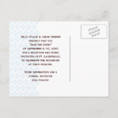 Carte Postale Faire-part Damask Tropical | Enregistrer l'annonce de date (Dos)