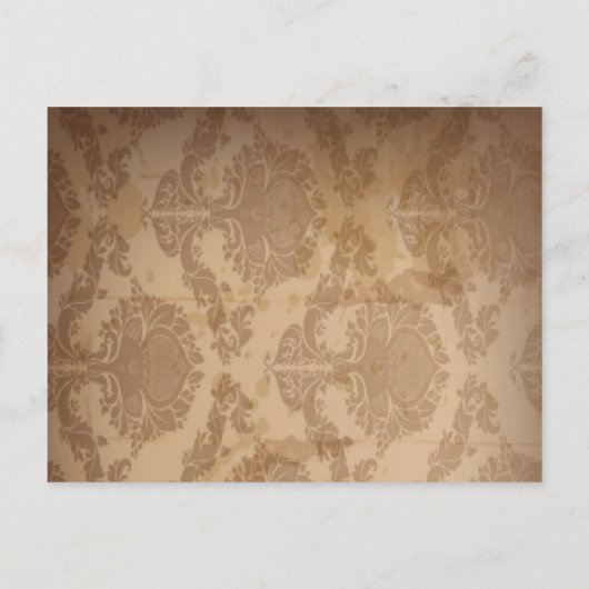 Carte Postale Faire-part damassé rustique mariage Western Cowboy sauvegarde (Dos)