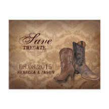 damassé rustique mariage Western Cowboy sauvegarde