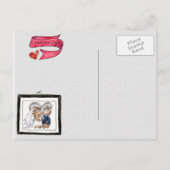 Carte Postale Faire-part Dance Couple Mariage de dessin animé (Dos)