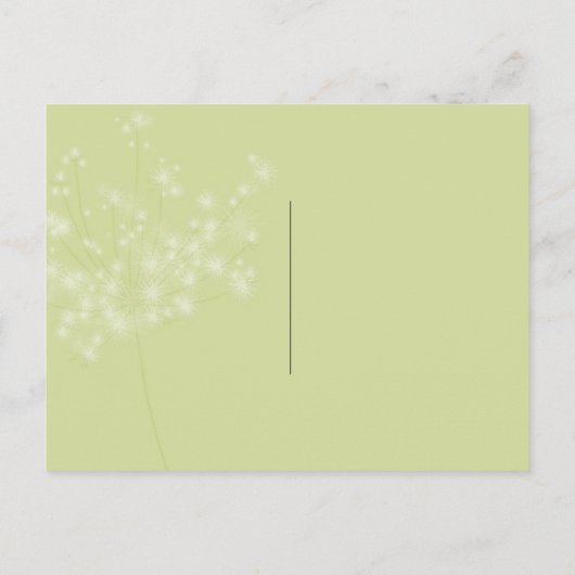 Carte Postale Faire-part Dandelion souhaite mariage Enregistrer la date (Dos)