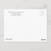 Carte postale Faire-part d'annulation de script bl (Dos)