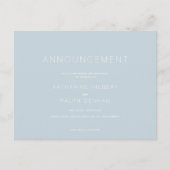 Carte Postale Faire-part d'annulation du Mariage bleu Dusty (Devant)